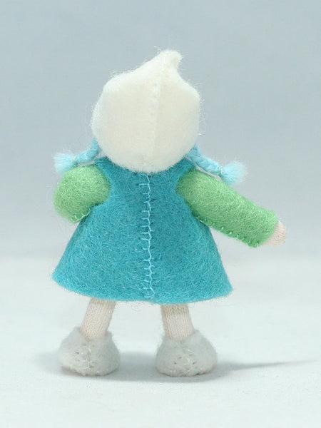 Cave Gnome Girl (miniature bendable felt doll)