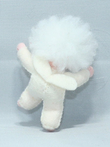 Snow Baby (miniature bendable hanging felt doll)