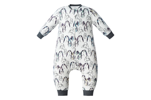 1.0 TOG Organic Cotton Long Sleeve Sleep Suit - Penguin Love